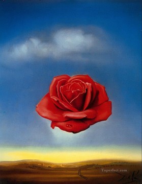 Abstracto famoso Painting - El surrealismo de la rosa meditativa